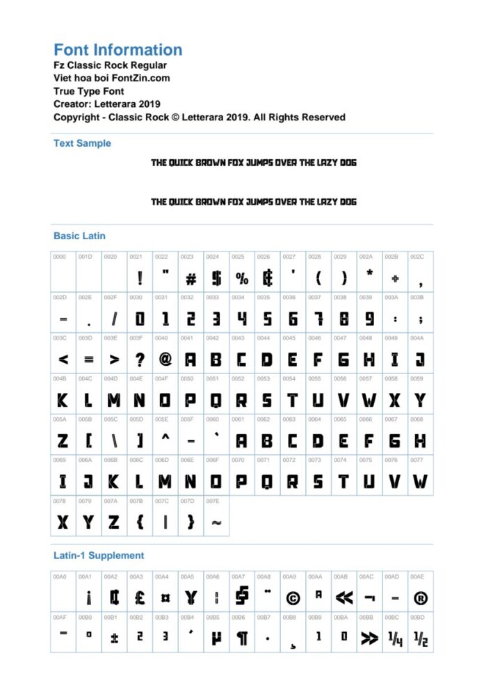Font Fz Classic Rock Regular