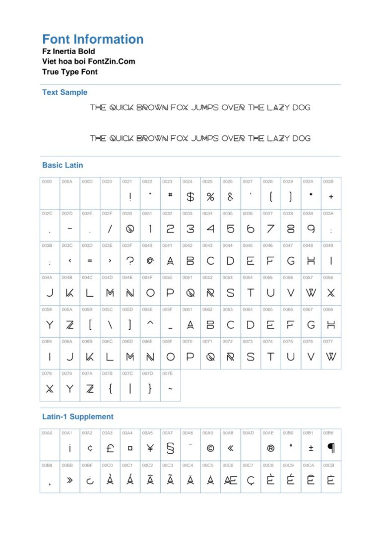 Font Fz Inertia Bold