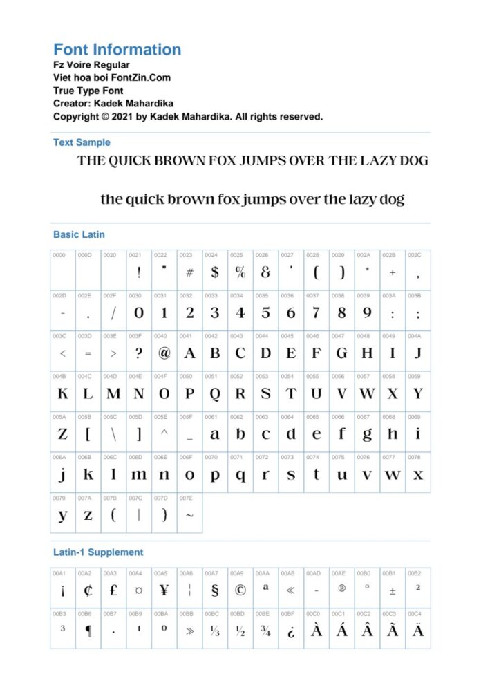 Font Fz Voire-Regular