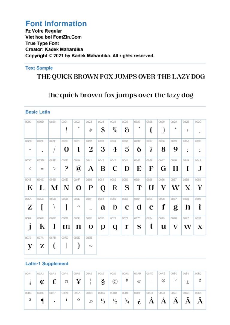 Font Fz Voire-Regular