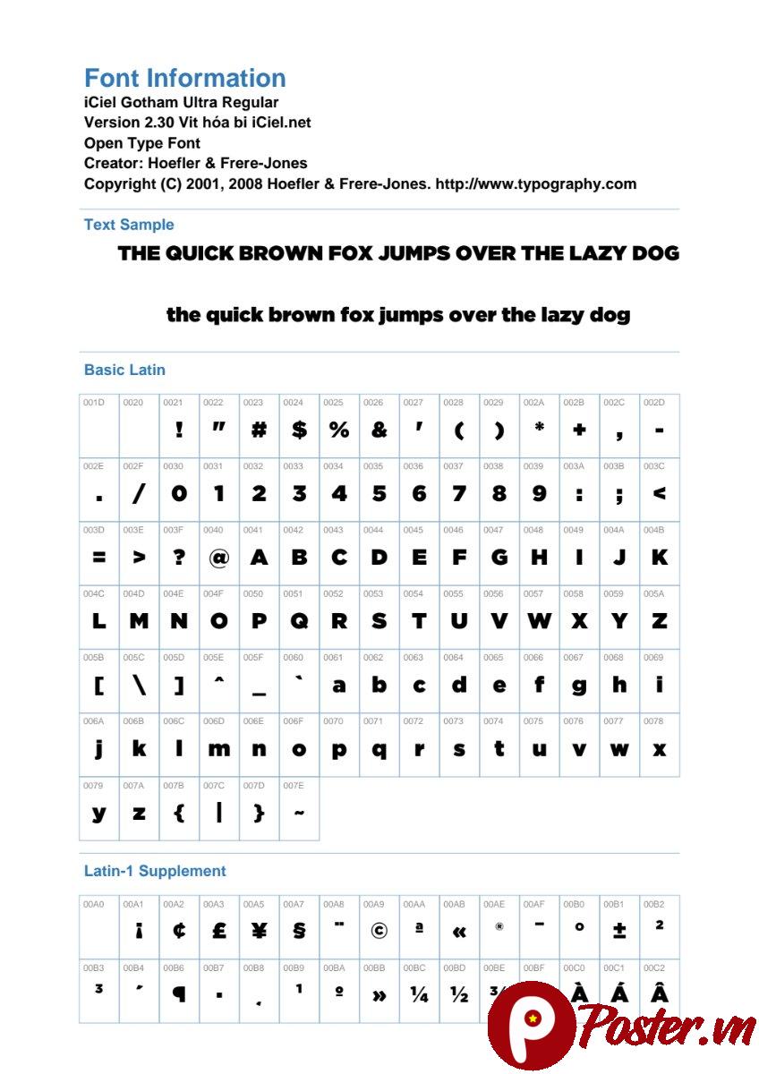 Thông tin Font Gotham Ultra Regular