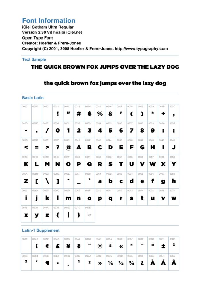 Font Gotham Ultra Regular