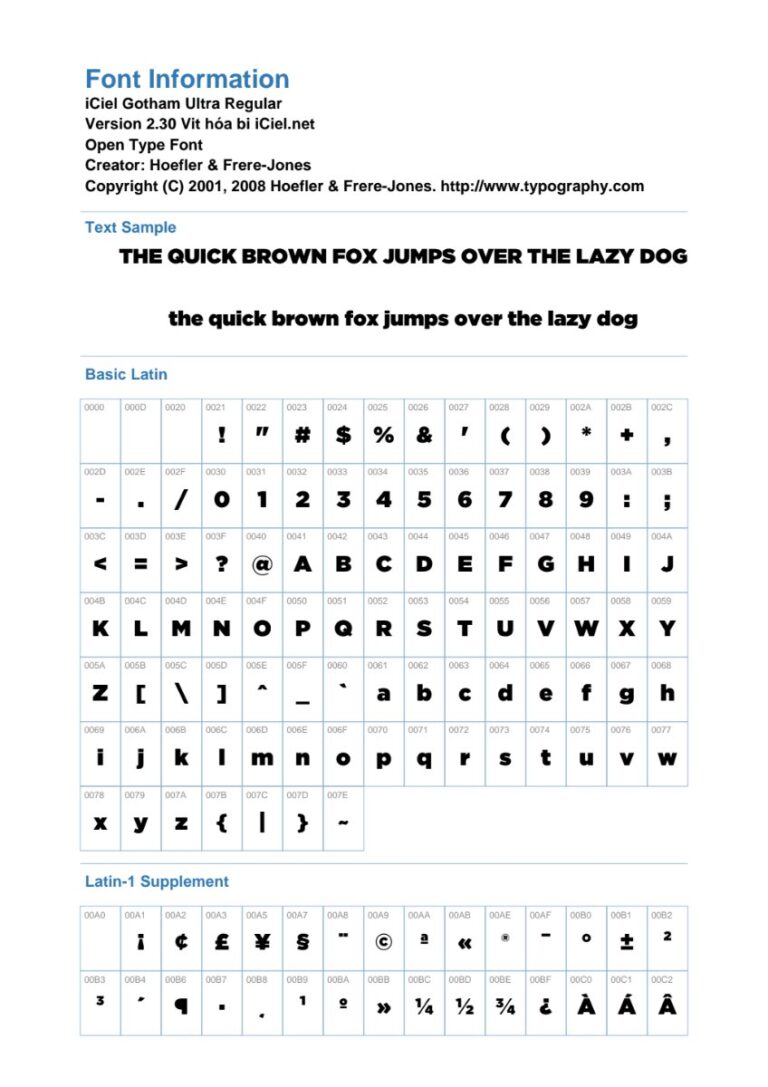 Font Gotham Ultra Regular