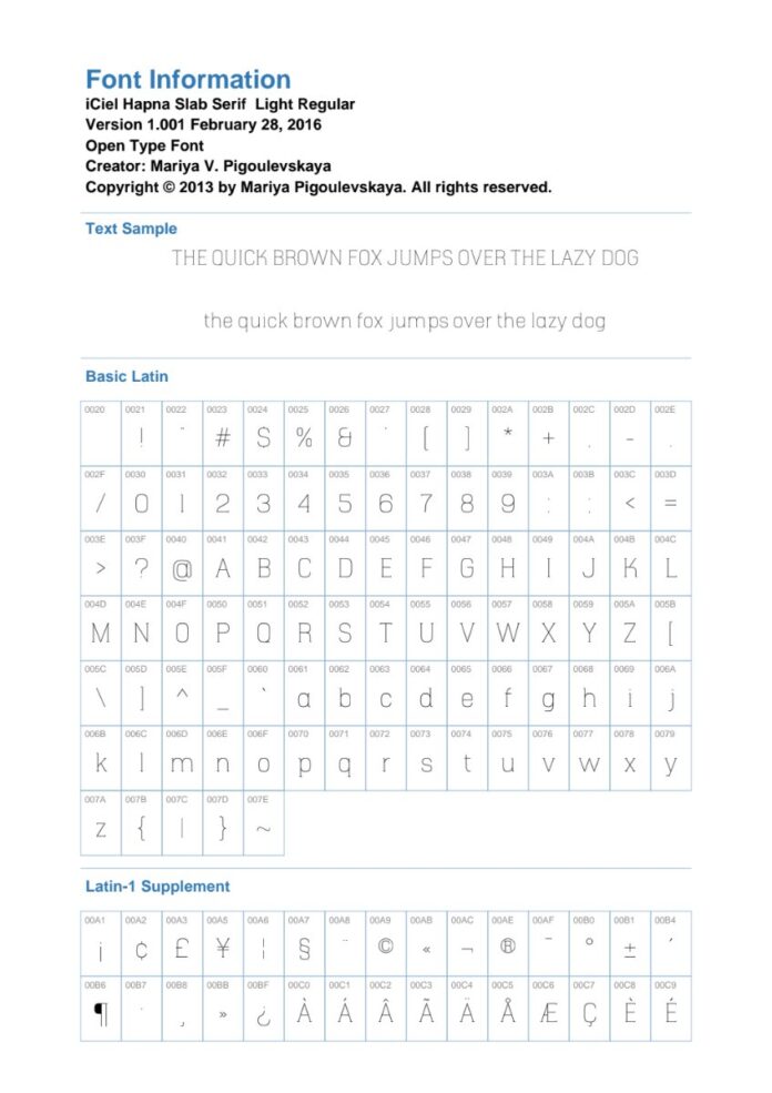 Font Hapna Slab Serif Light