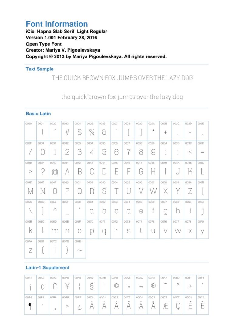 Font Hapna Slab Serif Light