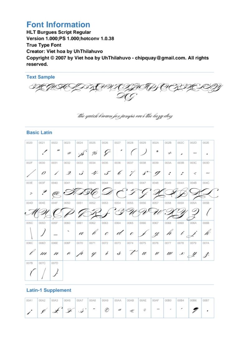 Font HLT Burgues Script