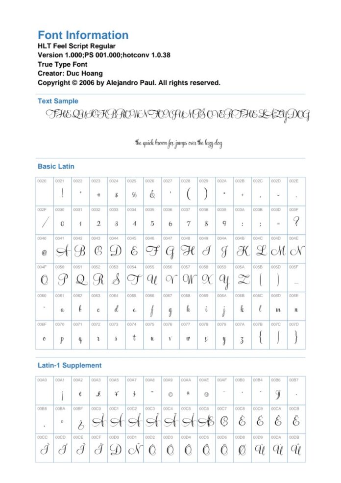Font HLT Feel Script