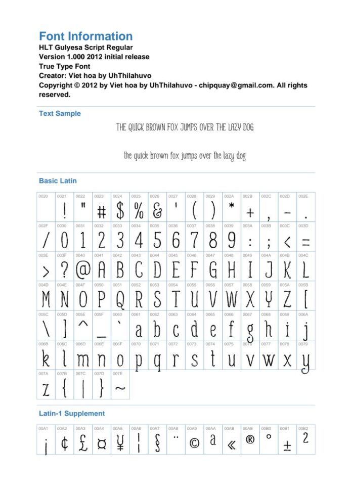 Font HLT GulyesaScript