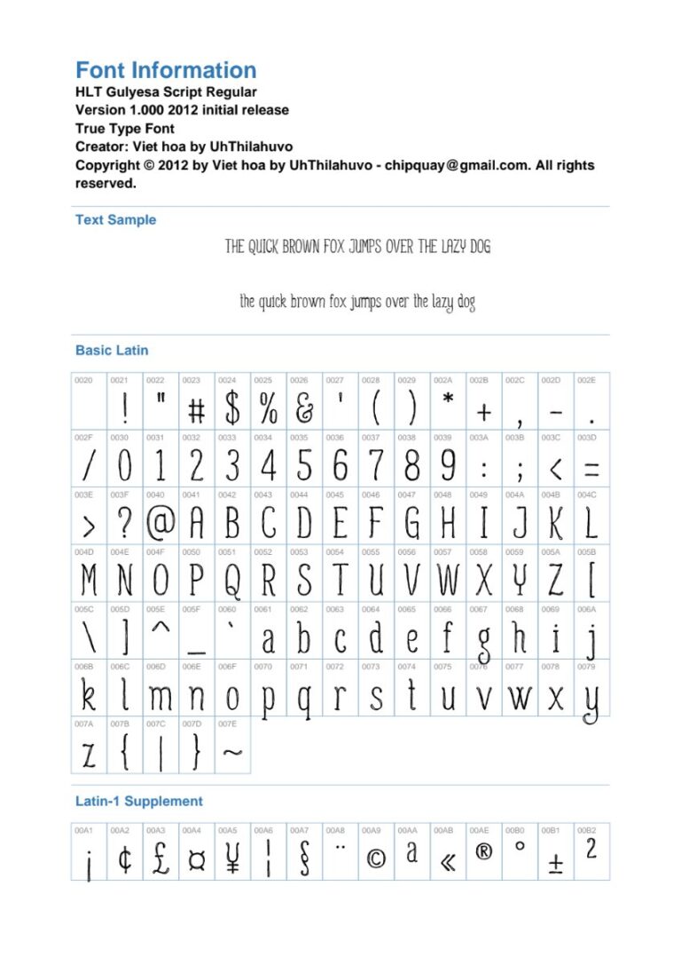 Font HLT GulyesaScript