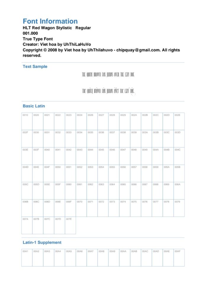 Font HLT Red Wagon Stylistic