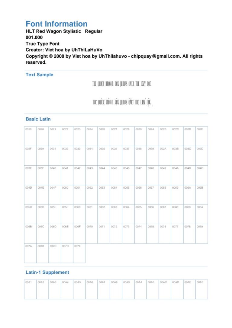 Font HLT Red Wagon Stylistic