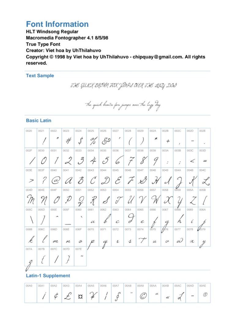 Font HLT Windsong Script