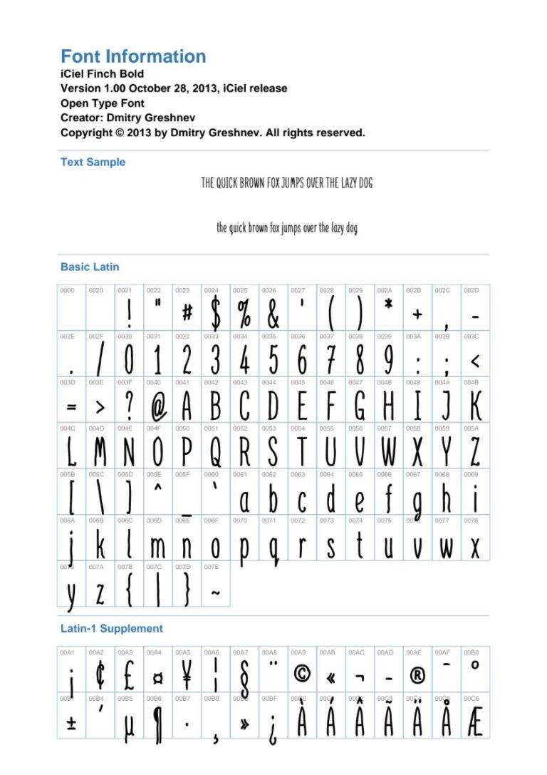 Font iCiel Finch Bold