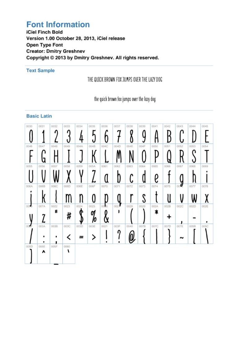 Font iCiel Finch Bold độc đáo