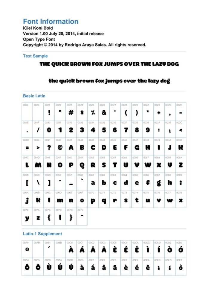 Font iCiel Koni Bold