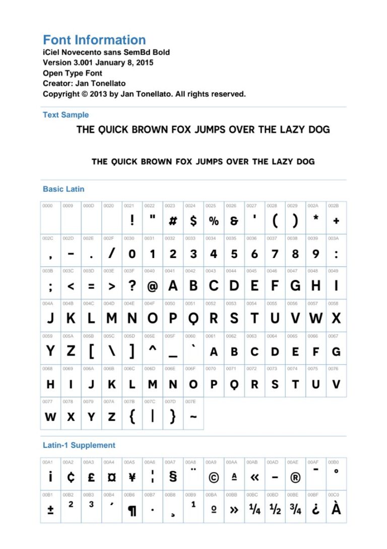 Font iCiel Novecentosans DemiBold