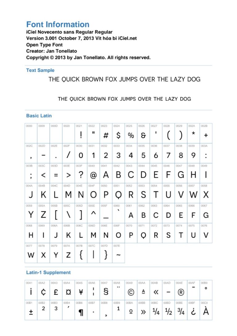 Font iCiel Novecentosans-Normal