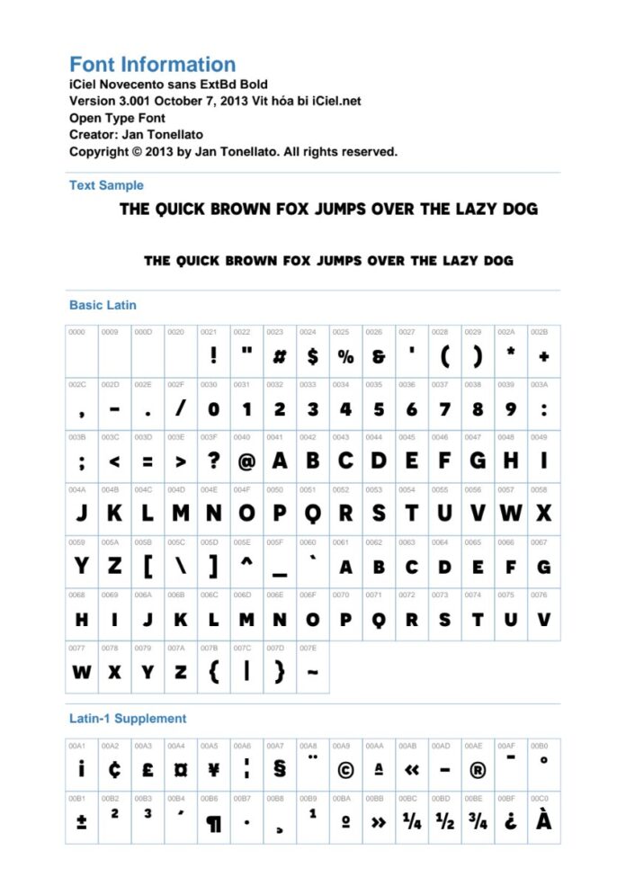 Font iCiel Novecentosans UltraBold