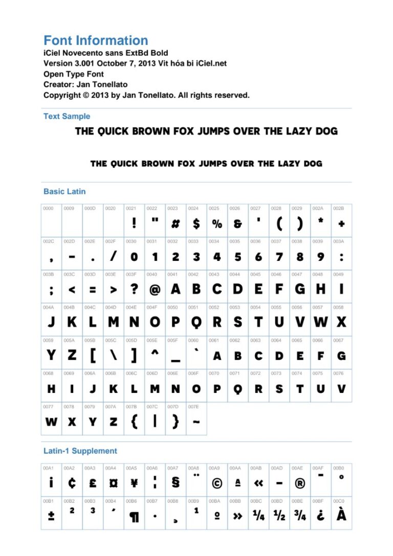 Font iCiel Novecentosans UltraBold