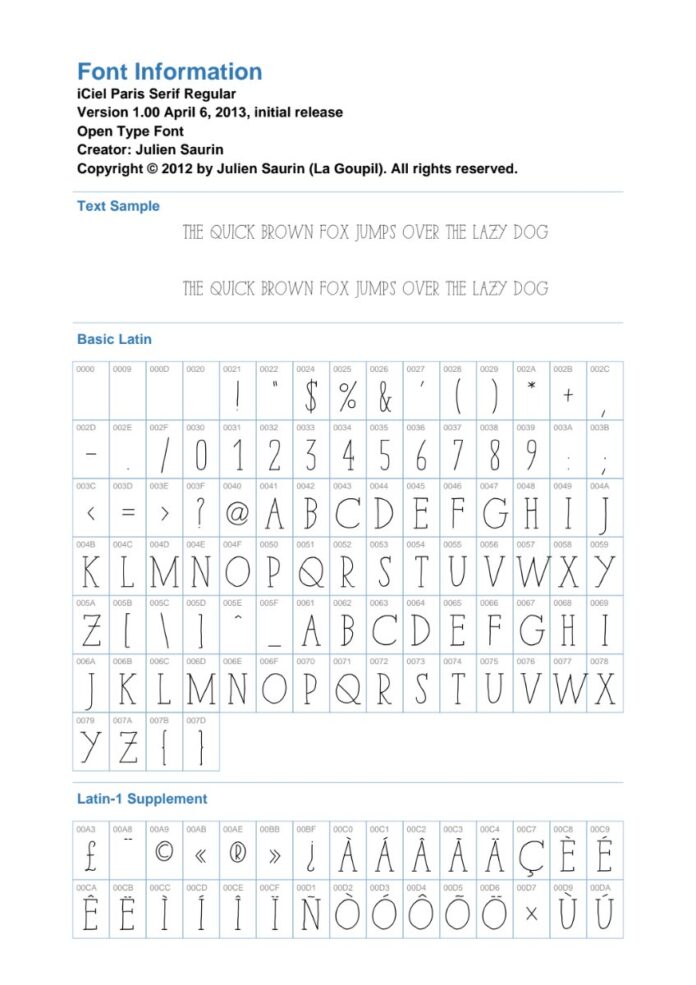 Font iCiel Paris Serif Bold