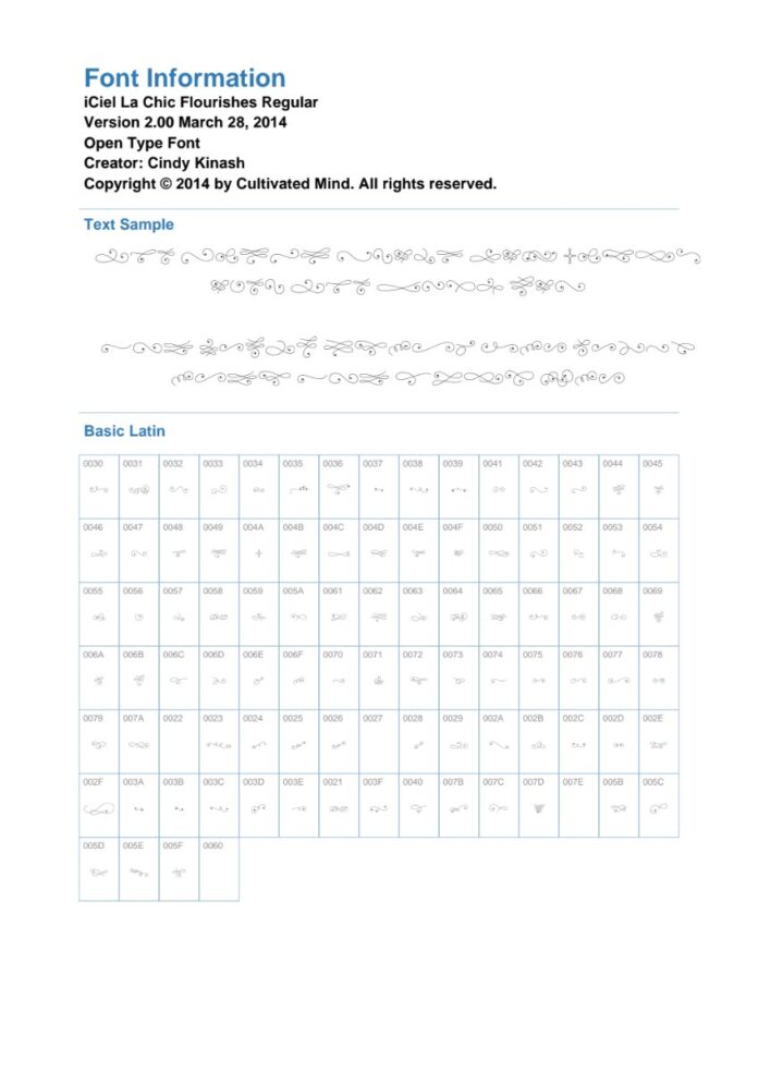 Font La Chic Flourishes