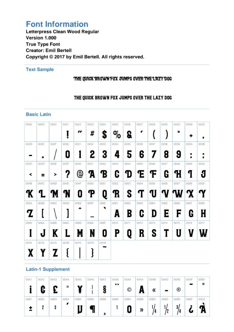 Font Letterpress Clean Wood độc đáo