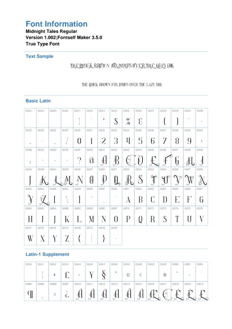 Font Midnight Tales Regular