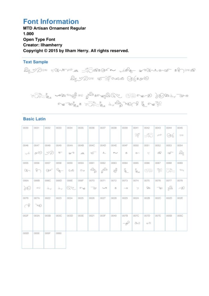 Font MTD Artisan Ornament