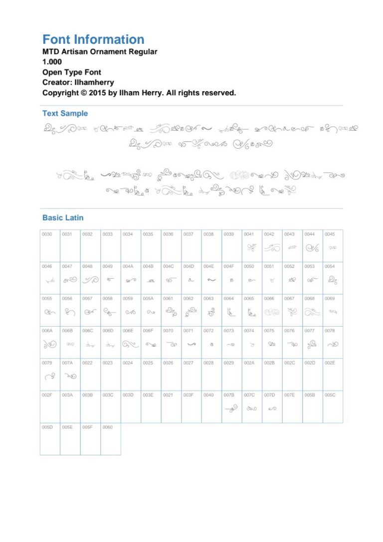 Font MTD Artisan Ornament
