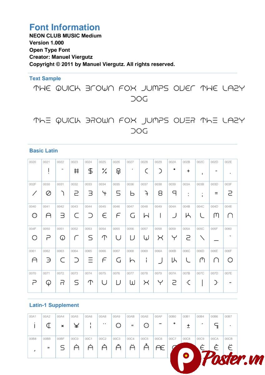 Font NEON CLUB MUSIC Medium