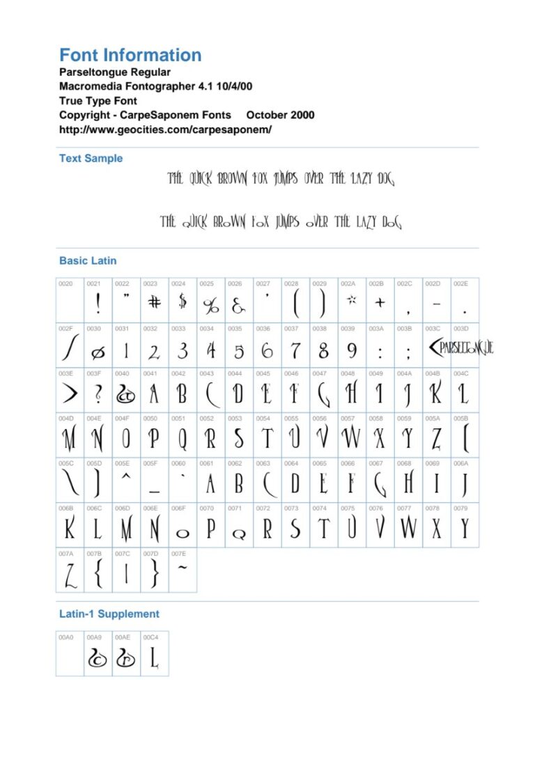 Font Parseltongue độc đáo