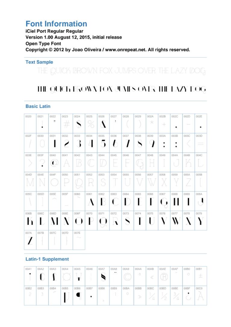 Font Port Regular độc đáo