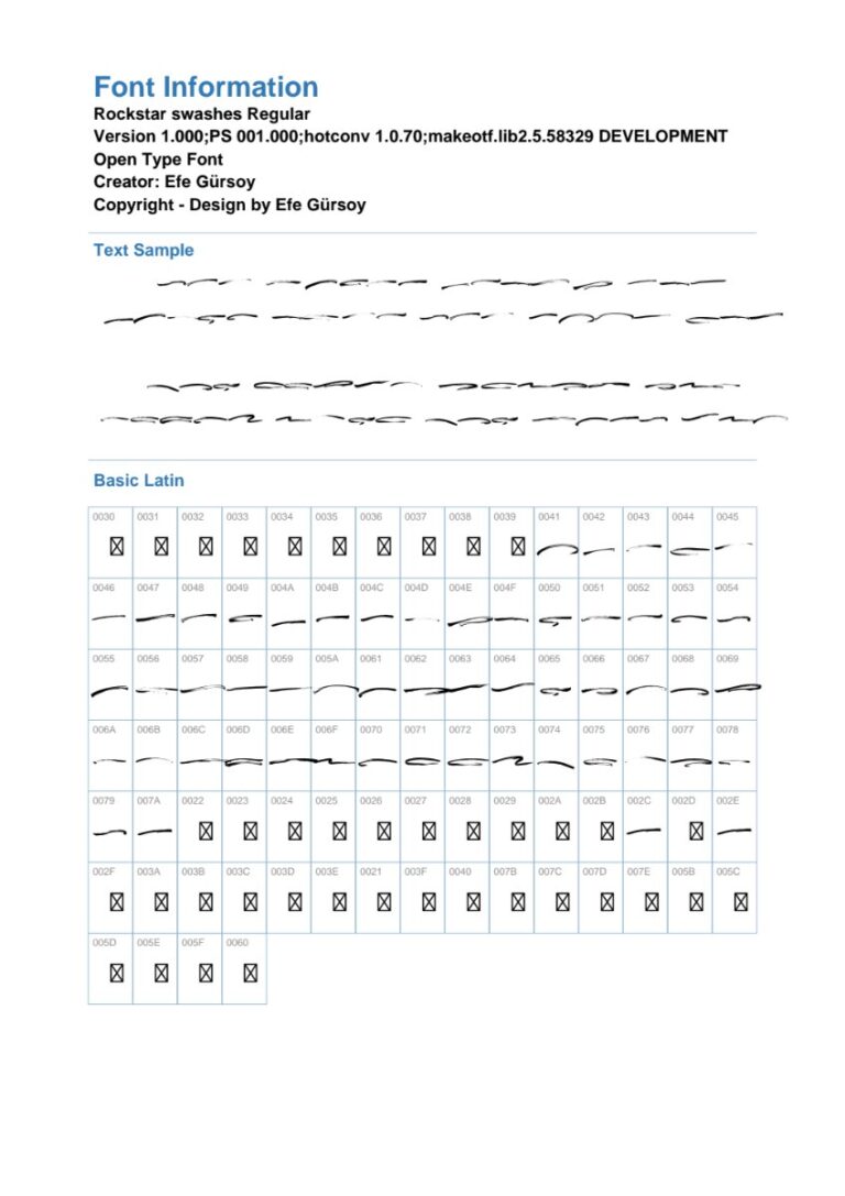 Font Rockstarswashes Regular