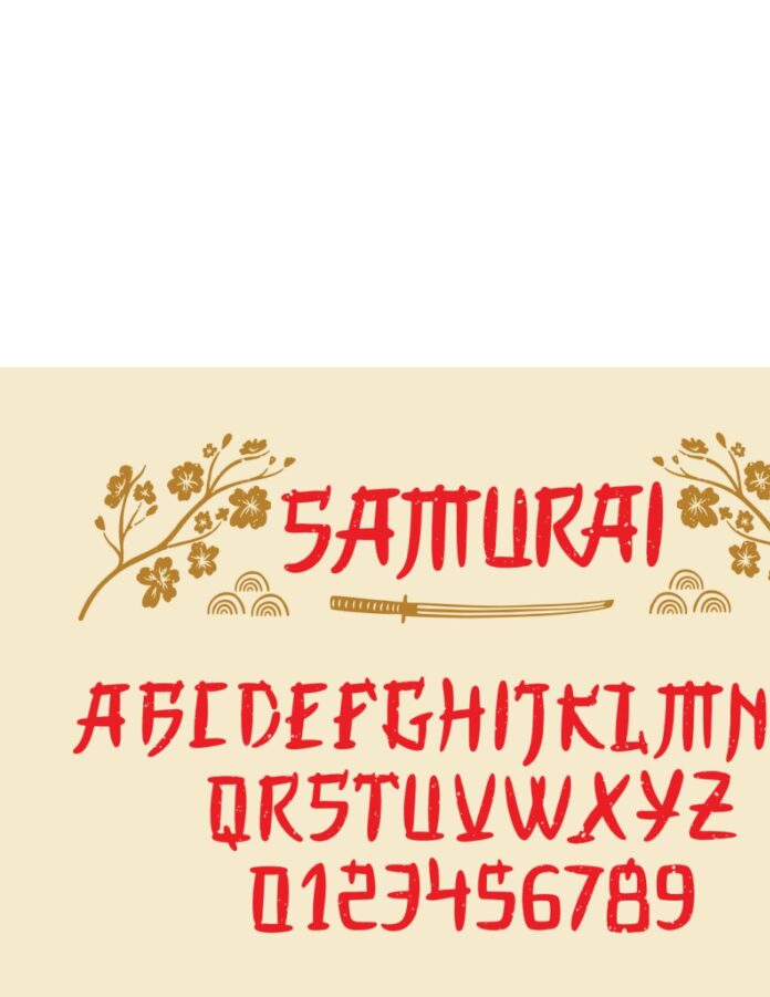 Font Samurai Vector
