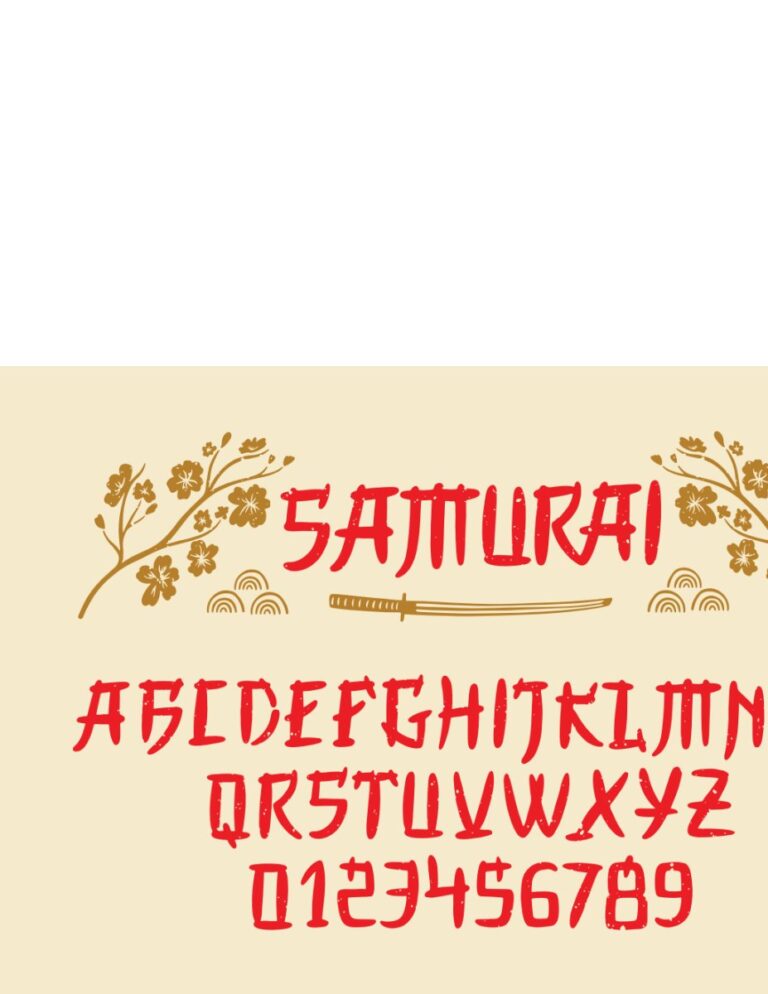 Font Samurai Vector