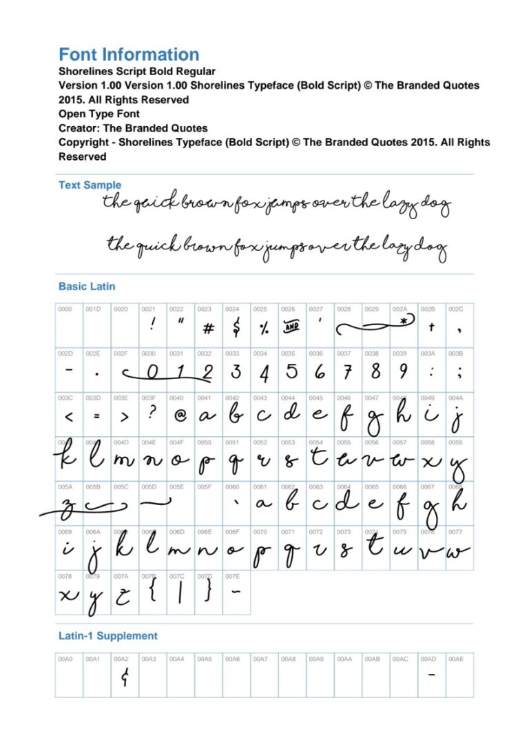 Font Shorelines Script Bold