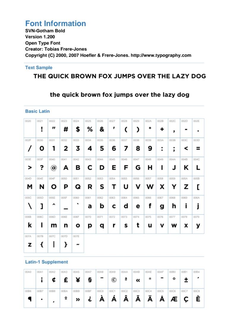 Font SVN-Gotham Bold