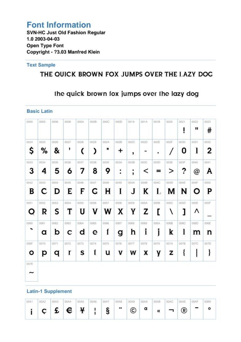 Font SVN-HC Just Old Fashion