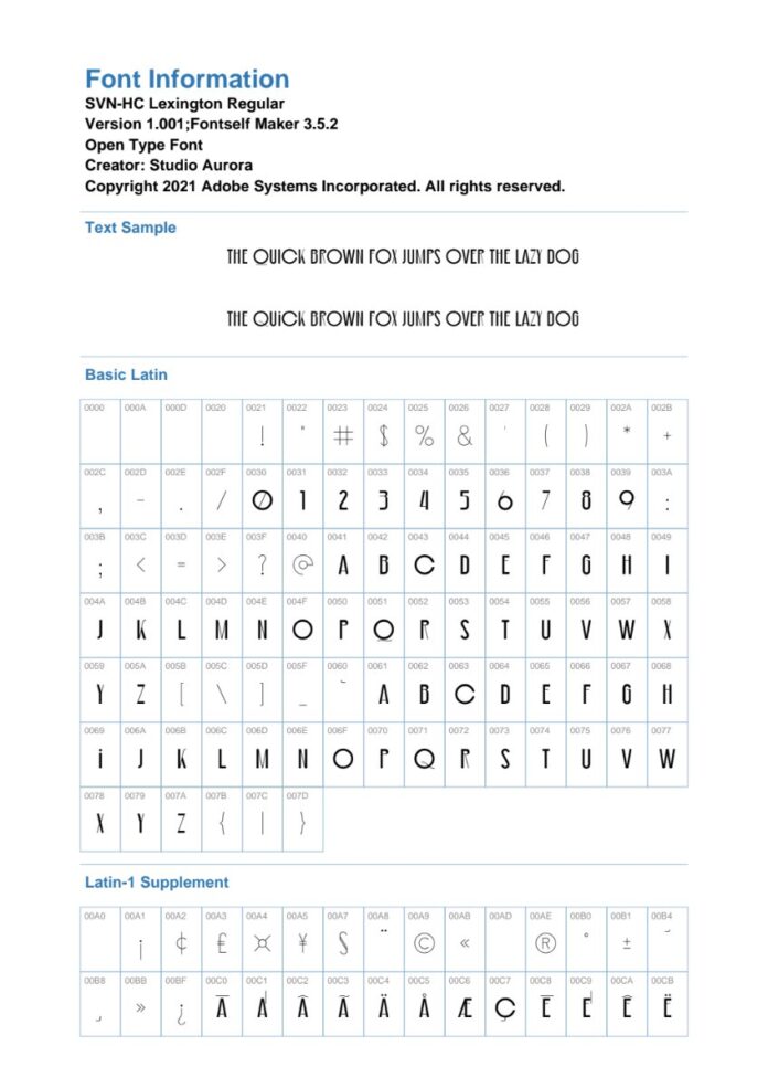 Font SVN-HC Lexington