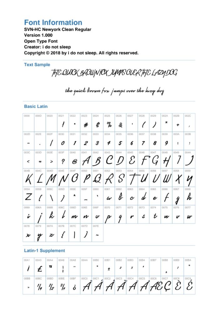 Font SVN-HC Newyork Clean