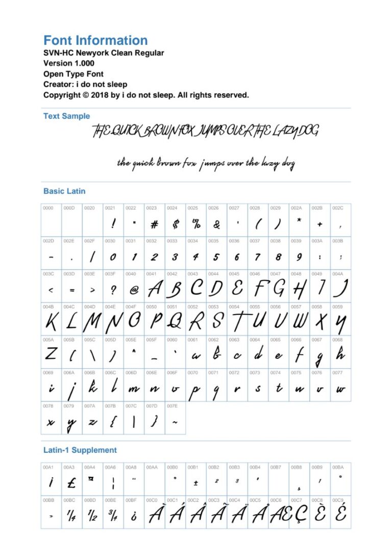 Font SVN-HC Newyork Clean