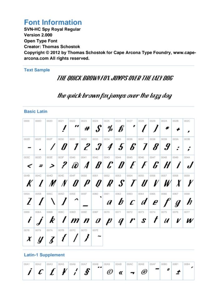 Font SVN-HC Spy Royal