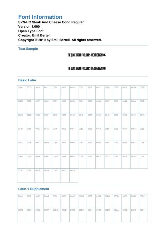 Font SVN-HC Steak And Cheese Condensed