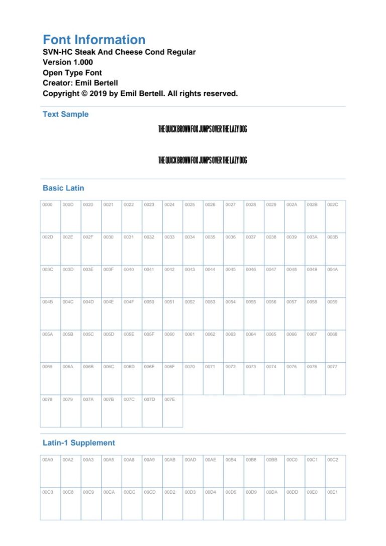 Font SVN-HC Steak And Cheese Condensed