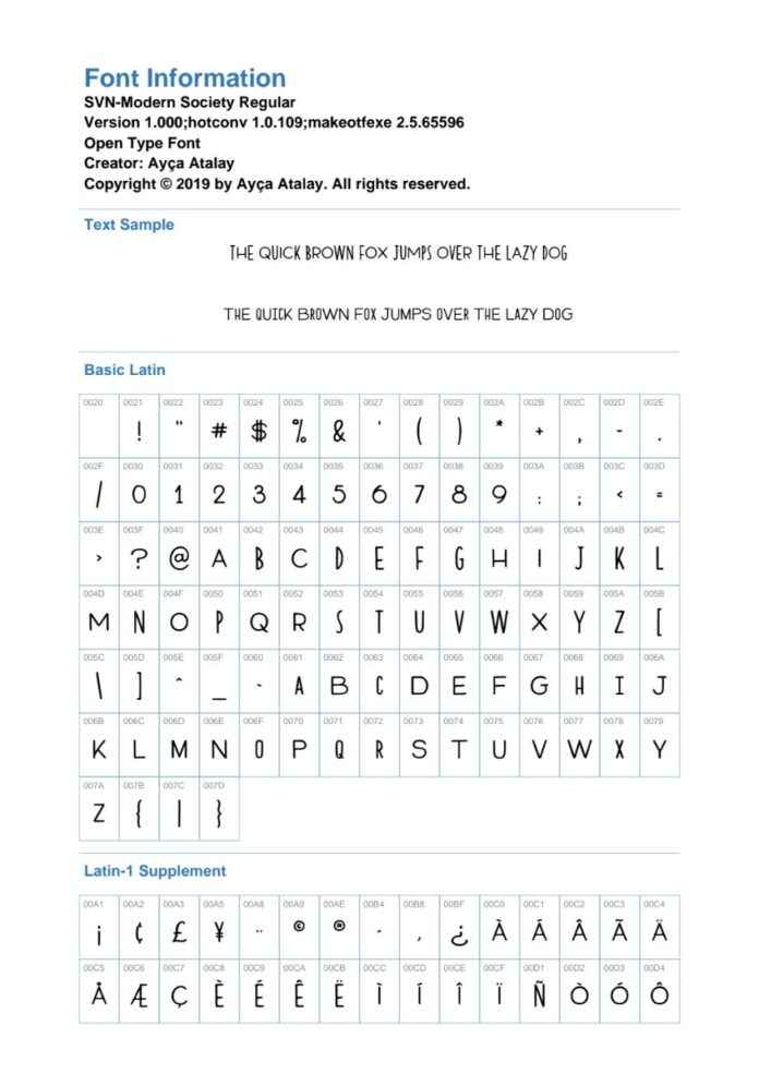 Font SVN-Modern Society