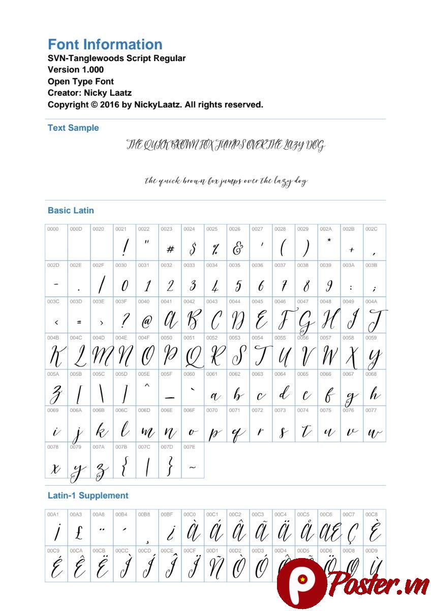 Font SVN-Tanglewoods Script