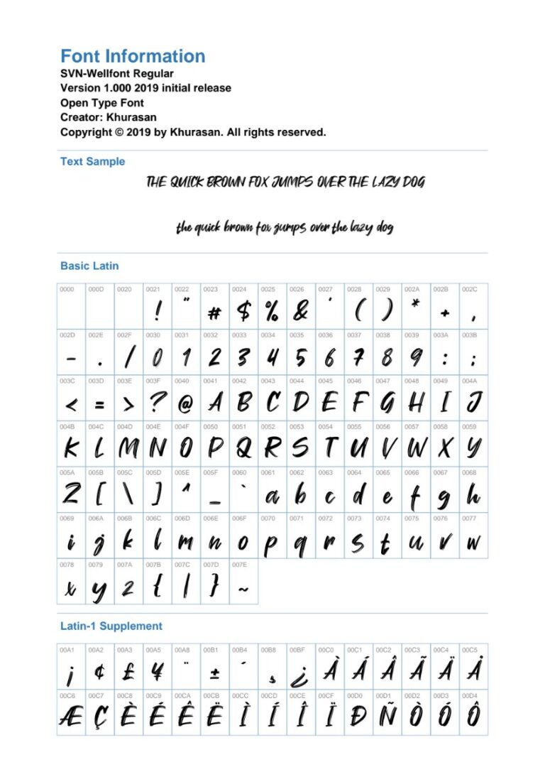 Font chữ SVN-Wellfont