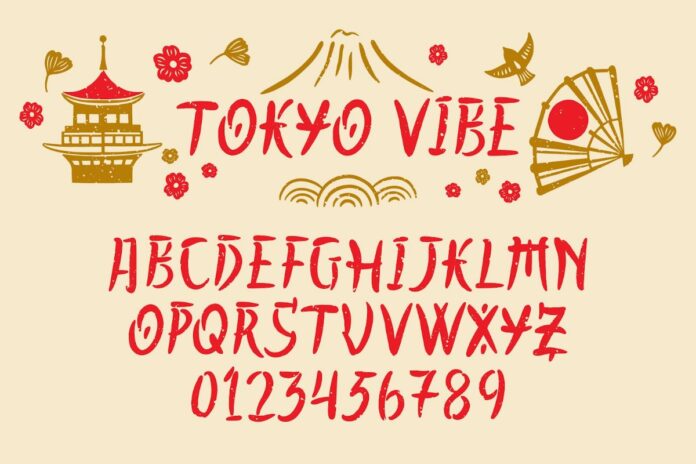 Font Tokyo Vibe phong cách Nhật Bản