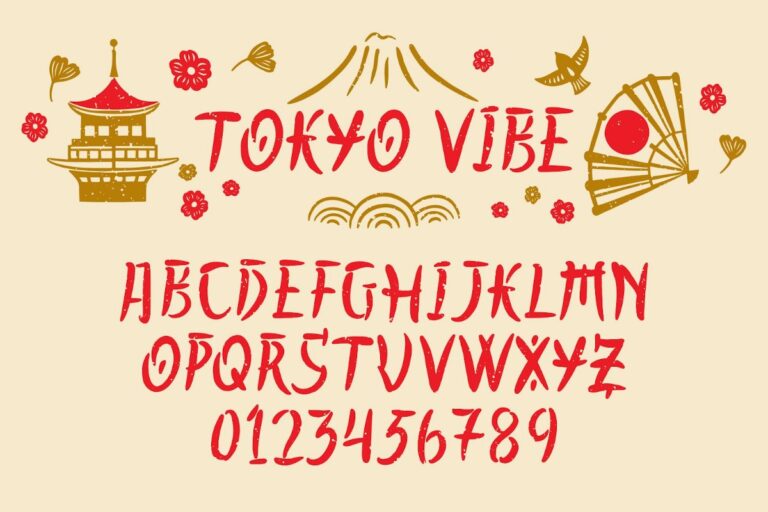 Font Tokyo Vibe phong cách Nhật Bản