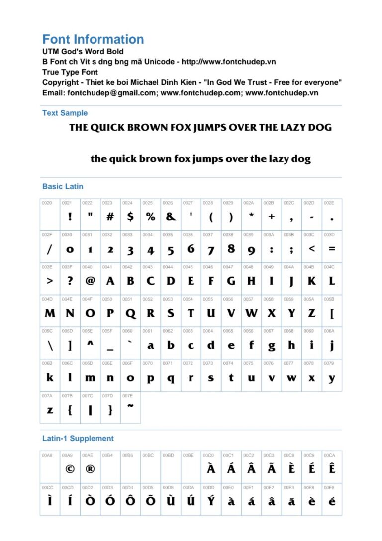 Font UTM God's Word Bold